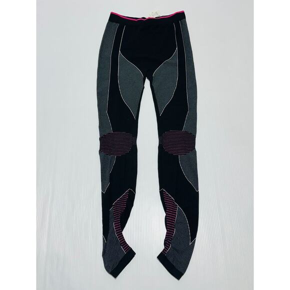 Balmain Moto Paneled Seamless Leggings 2 Black Stretch Elastic Waist NWT $1,150 - Picture 6 of 15